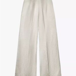Zara Olive Wide-Leg Pants